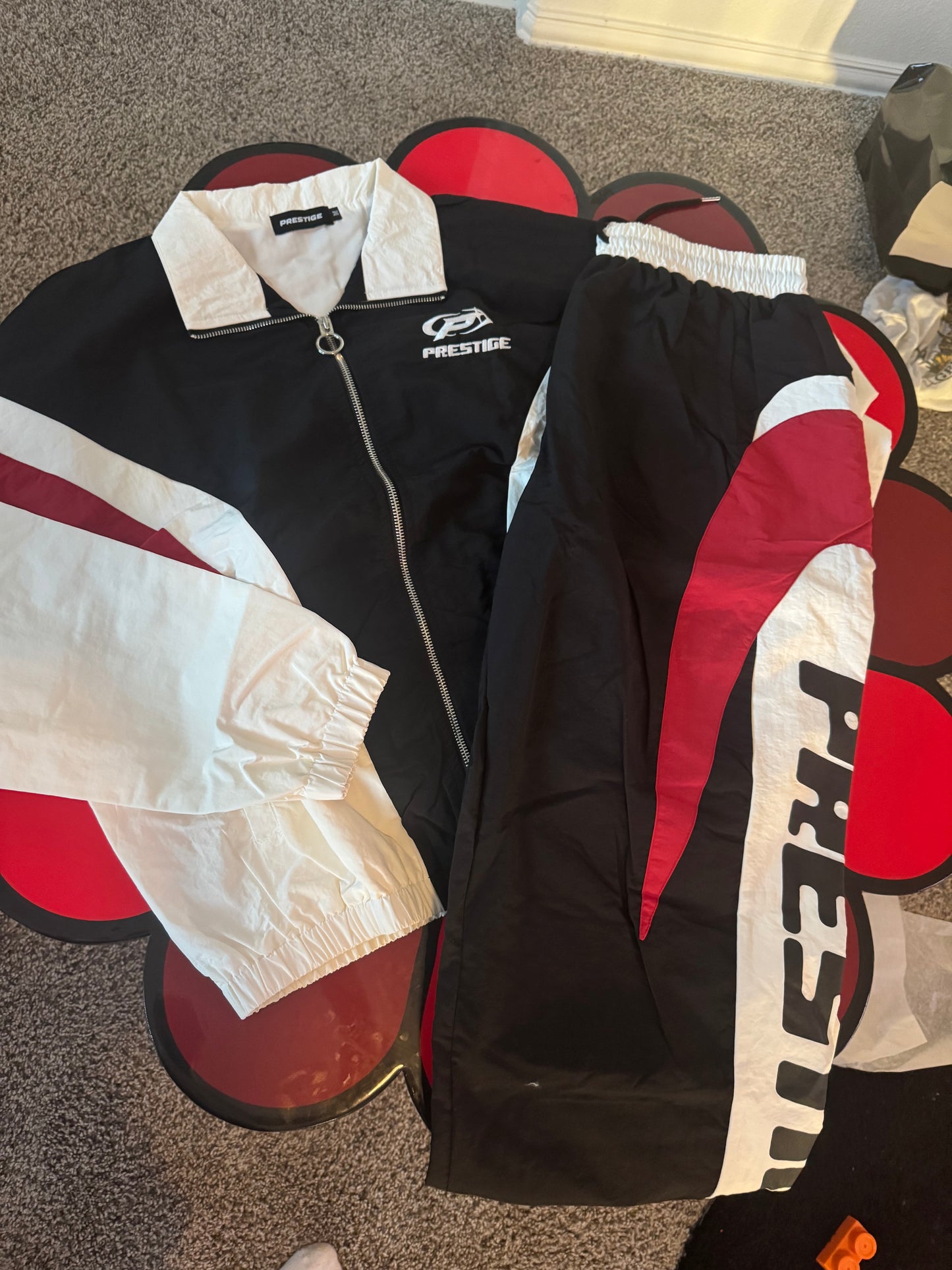 Prestige Track Suit (Red/Blk/White)