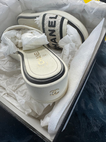 Chanel Lambskin CC Mule Sandles