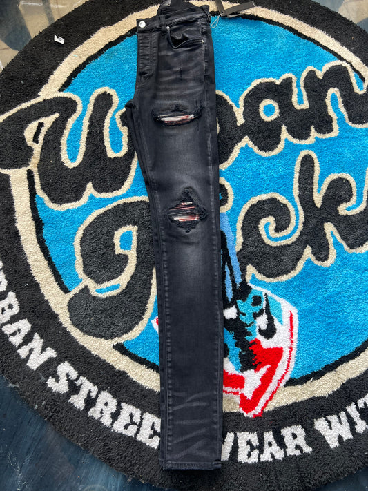 Amiri Biker Jeans~Red & White Patches